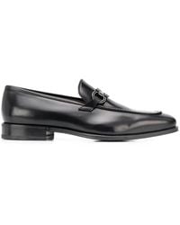 Ferragamo - Gancini Leather Loafers Black - Lyst