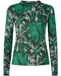 La DoubleJ - Feather-Print Long-Sleeved T-Shirt - Lyst