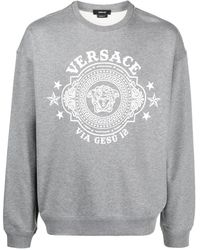 Versace - Sweatshirt mit Medusa-Patch - Lyst