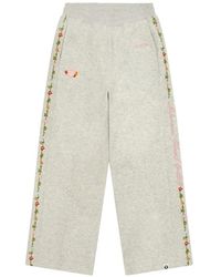 Aape By A Bathing Ape - Moonface Floral-Embroidered Track Pants - Lyst