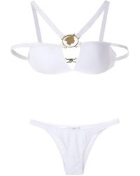 Amir Slama Metallic Embellishment Bikini Set - White