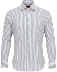 Isaia - Striped Long-Sleeve Shirt - Lyst