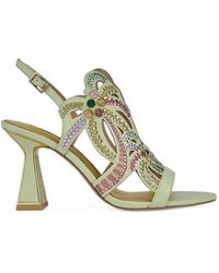 Kat Maconie - Kiawa Crystal-Embellished Cut-Out Sandals - Lyst
