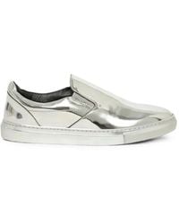 Balenciaga - Metallic Slip-On Sneakers - Lyst