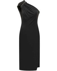 Tom Ford One-Shoulder Twist Front Jersey Minidress in Natural | Lyst