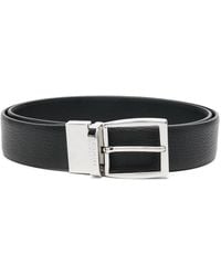 Canali - Pebbled-Texture Leather Belt - Lyst