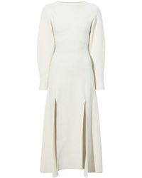 Proenza Schouler - Bouclé-knit Slit Midi Dress - Lyst