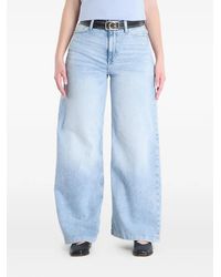 Guess - Bellagio Faded-Wash Wide-Leg Jeans - Lyst