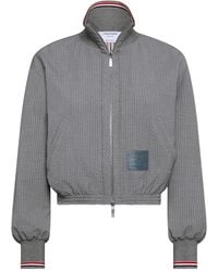 Thom Browne - Zip-Fastening Patch-Detailed Jacket - Lyst