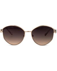 Liu Jo - Chain-Detail Round-Frame Sunglasses - Lyst