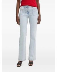 Morgan - Button-Detail Flared Jeans - Lyst