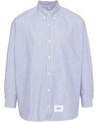 WTAPS - Protect Striped Cotton Shirt - Lyst