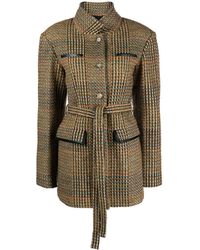 Stella McCartney - Cappotto monopetto in tweed - Lyst