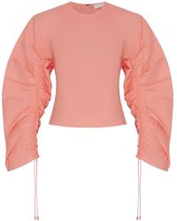 Ulla Johnson - Gathered-Sleeve Blouse - Lyst