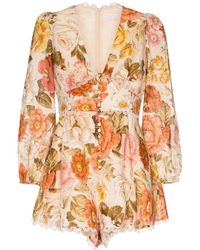 Zimmermann レーストリム ロンパース - マルチカラー