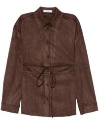 ELEH - Camisa De Ante Artificial Con Cinturón - Lyst