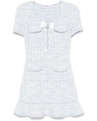 Self-Portrait - Check-Knit Mini Dress - Lyst