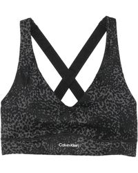 Calvin Klein - Leopard-Print Sports Bra - Lyst