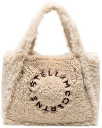 Stella McCartney - Stella Logo Shearling Tote - Lyst