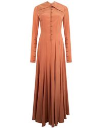 Philosophy Di Lorenzo Serafini - Button-Up Long-Sleeve Maxi Dress - Lyst