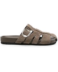 SERGIO MORETTI FIRENZE - Buckle-Fastening Caged Sandals - Lyst