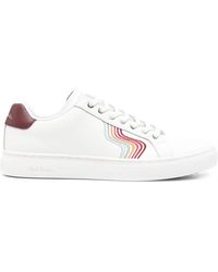 Paul Smith - Lapin Swirl-embroidered Leather Sneakers - Lyst