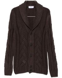Gran Sasso - Cable-Knit Shawl-Collar Cardigan - Lyst
