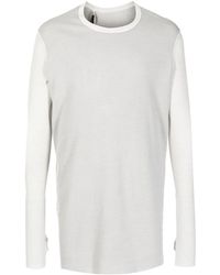 Boris Bidjan Saberi - Ribbed Cotton Long-sleeve T-shirt - Lyst