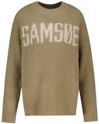 Samsøe & Samsøe - Sajeanne Pullover Mit Logo-Intarsie - Lyst