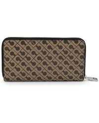 Gherardini - Monogram-Print Zip-Around Wallet - Lyst
