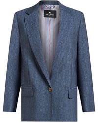 Etro - Blazer Con Doble Botonadura - Lyst