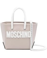 Moschino - Logo-Lettering Leather Mini Bag - Lyst