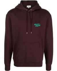 Maison Kitsuné - Logo-Embroidered Cotton Hoodie - Lyst