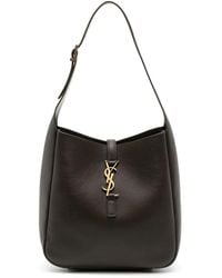 Saint Laurent - Le 5 À 7 Monogram-Plaque Shoulder Bag - Lyst