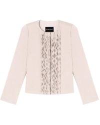 Emporio Armani - Ruffled Jacket - Lyst