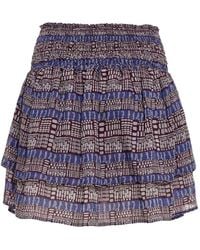Devotion - Falda Con Volantes Y Estampado - Lyst