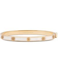 Tory Burch - Thin Icon Mother Of Pearl Hinge Bracelet - Lyst