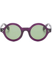 Lesca - Saga Round-Frame Sunglasses - Lyst