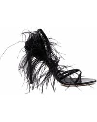 Giuseppe Zanotti - Feather-detail 110mm Heeled Sandals - Lyst