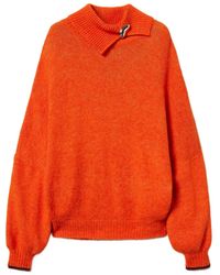 Twinset - Turtleneck Brooch-Detail Sweater - Lyst