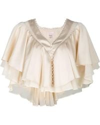Cinq À Sept - Mary Ruffled Button-Front Top - Lyst