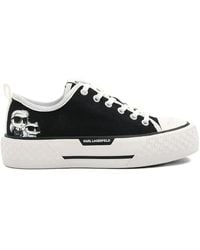 Karl Lagerfeld - Logo-Print Lace-Up Sneakers - Lyst