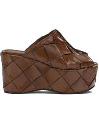 Pons Quintana - Elisa Woven Leather Platform Sandals - Lyst