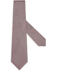 ZEGNA - Zijden Stropdas Met Geometrisch Patroon - Lyst