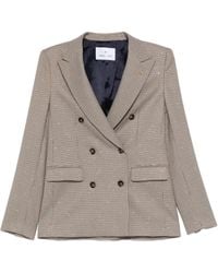 Manuel Ritz - Double-Breasted Pied De Poule Blazer - Lyst