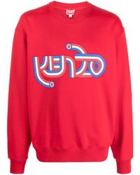 KENZO - Logo-print Cotton Sweatshirt - Lyst