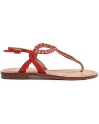 Maliparmi - Floral Spin Capri Bead-Embellished Sandals - Lyst