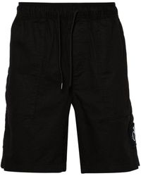 Calvin Klein - Logo-patch Twill Bermuda Shorts - Lyst