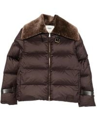 Fendi - Shearling-Collar Ski Jacket - Lyst