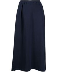 Yohji Yamamoto - Falda midi con cintura alta - Lyst